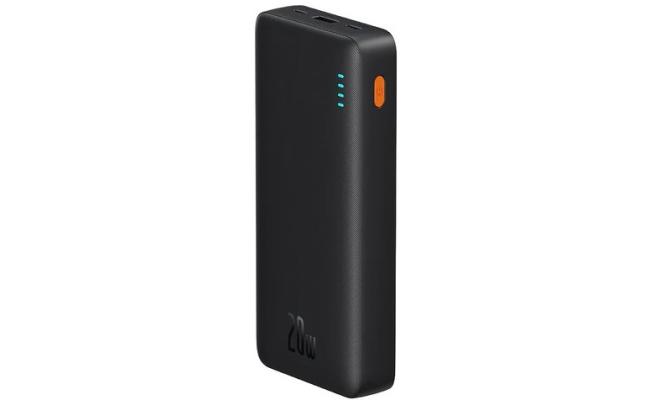Baseus Airpow Fast Charge Power Bank 20000mAh 20W  Cluster Black (With Simple Series Containing universal USB to Type-C 50cm Black）